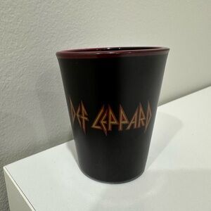 NEW Def Leppard Black Shot Glass
